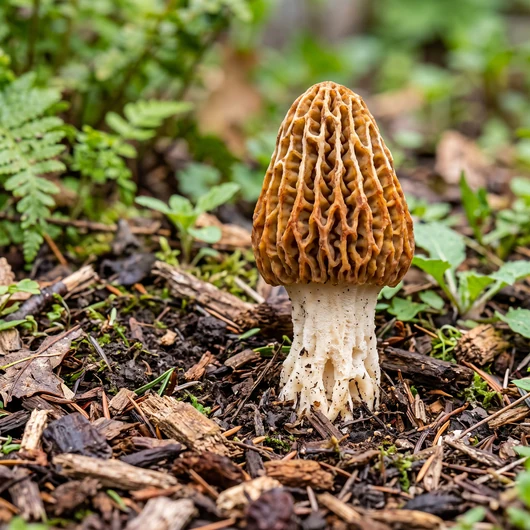 Photo de champignon morille rougissante