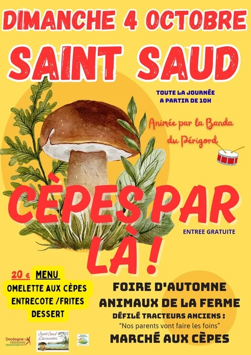 L'affiche 2026, fournie par le comité des fêtes de Saint-Saud-Lacoussière.