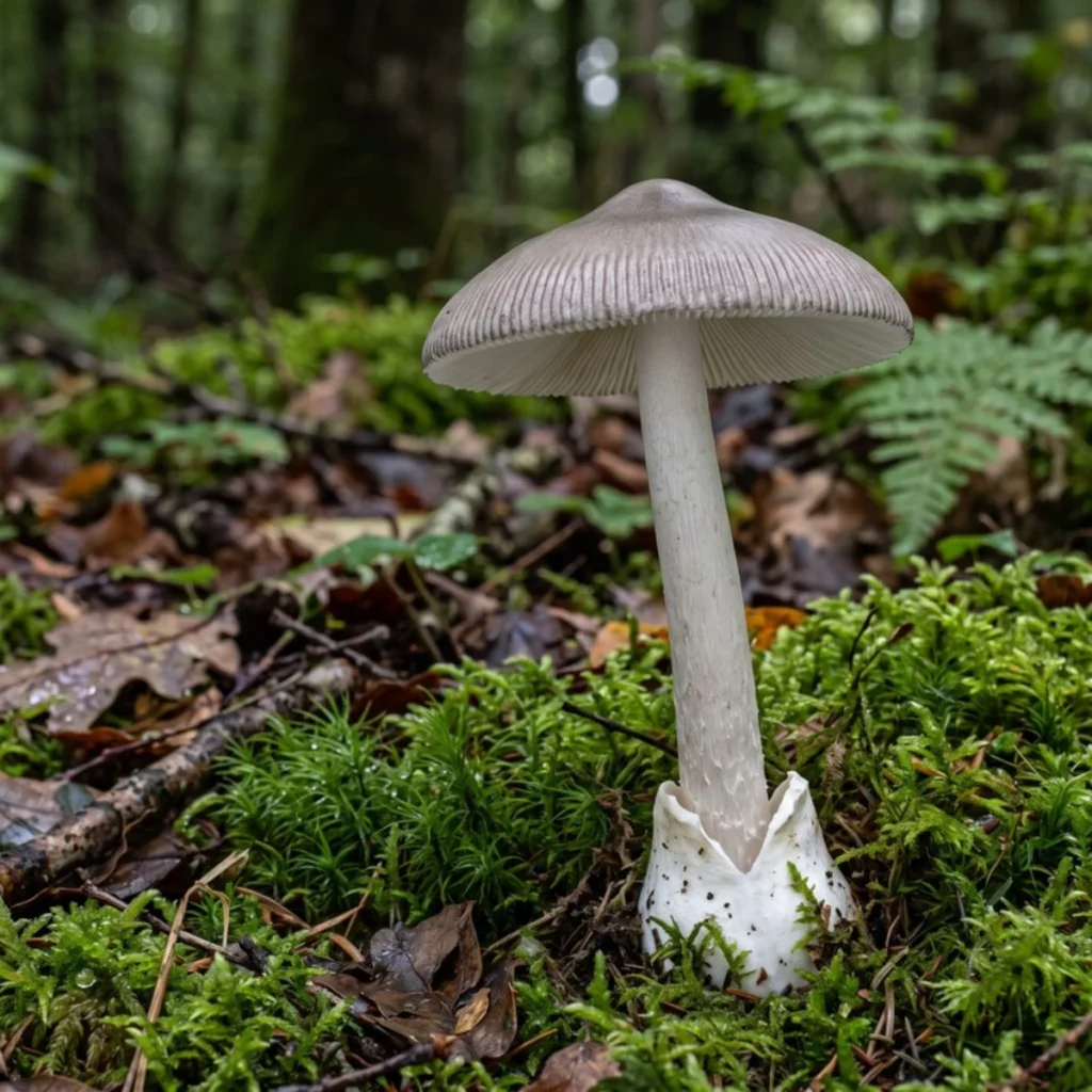 Photo de champignon amanite vaginée (grisette)