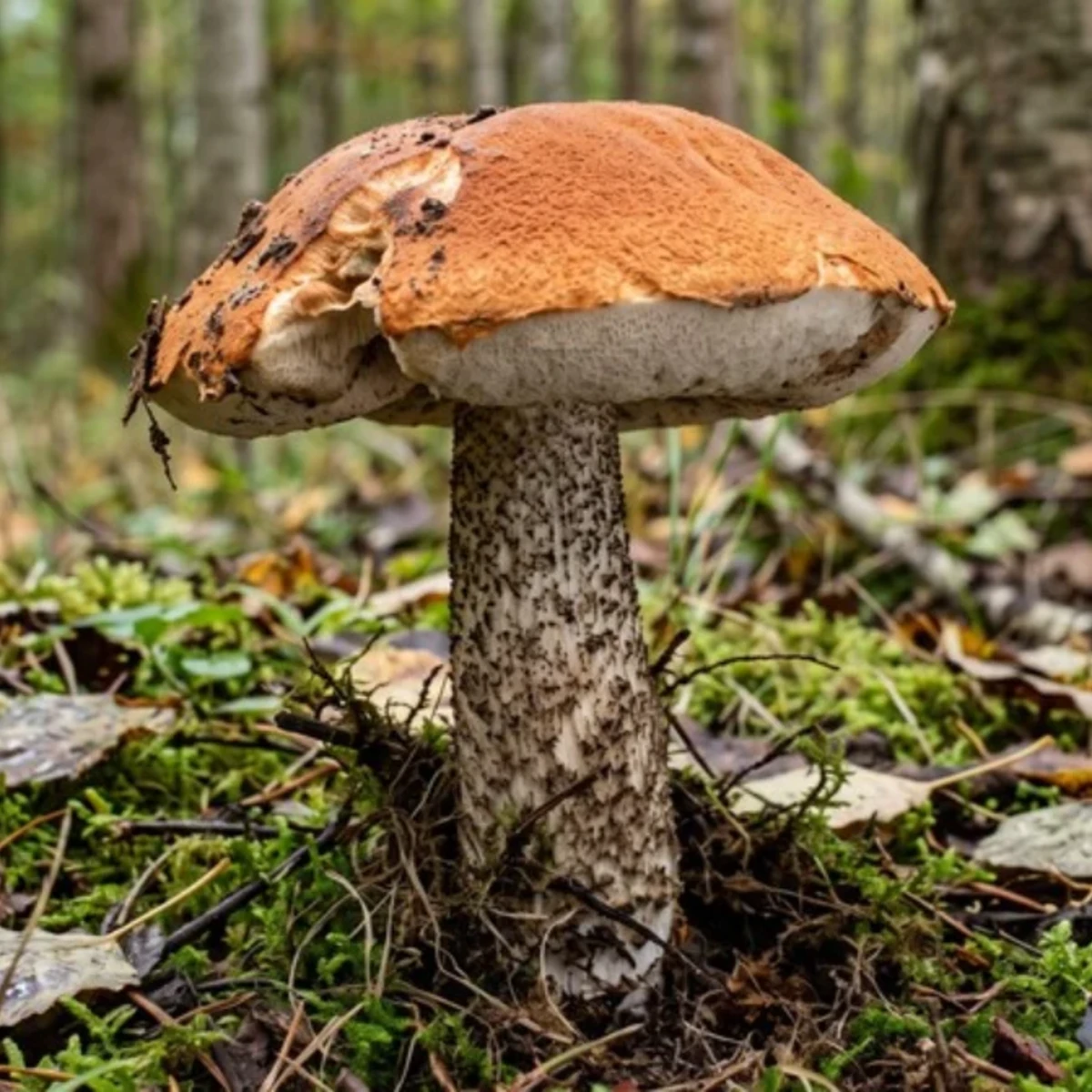 Photo de champignon bolet orangé