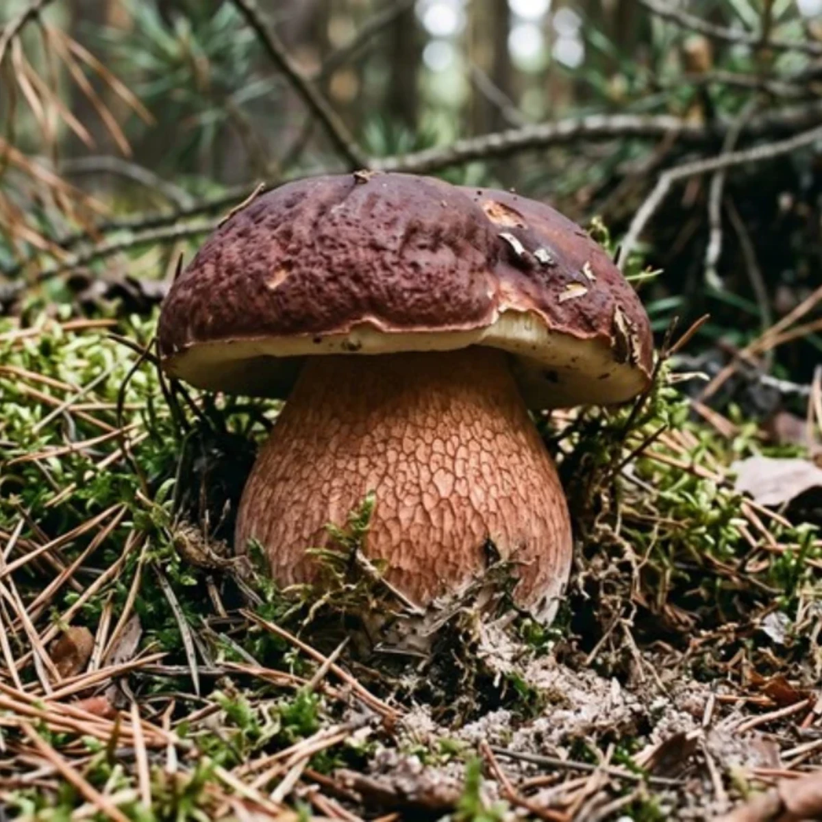 Photo de champignon cèpe des pins