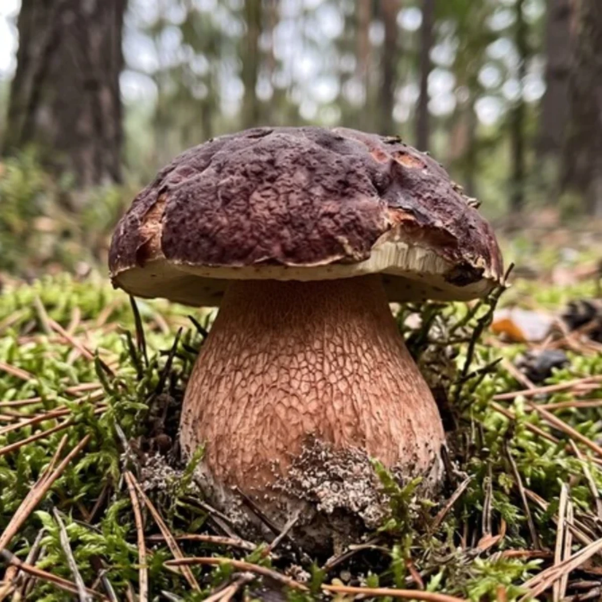 Photo de champignon cèpe des pins