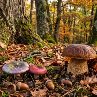 Quels champignons poussent sous les chênes ?