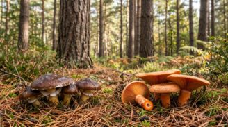 Quels champignons poussent sous les pins ?