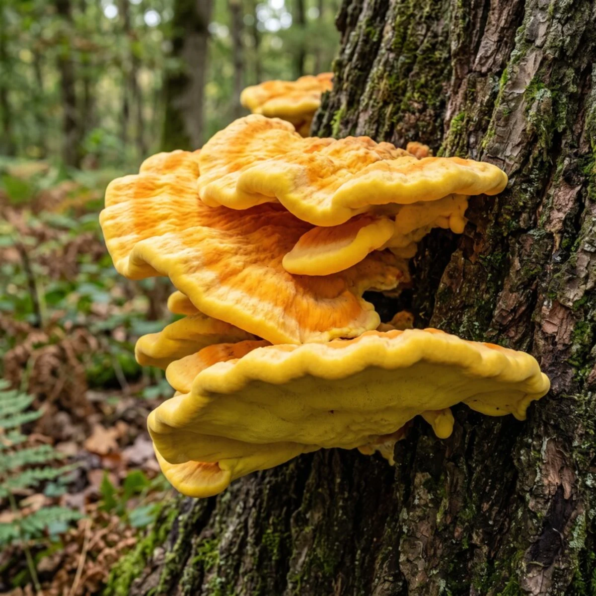 Photo de champignon polypore soufré