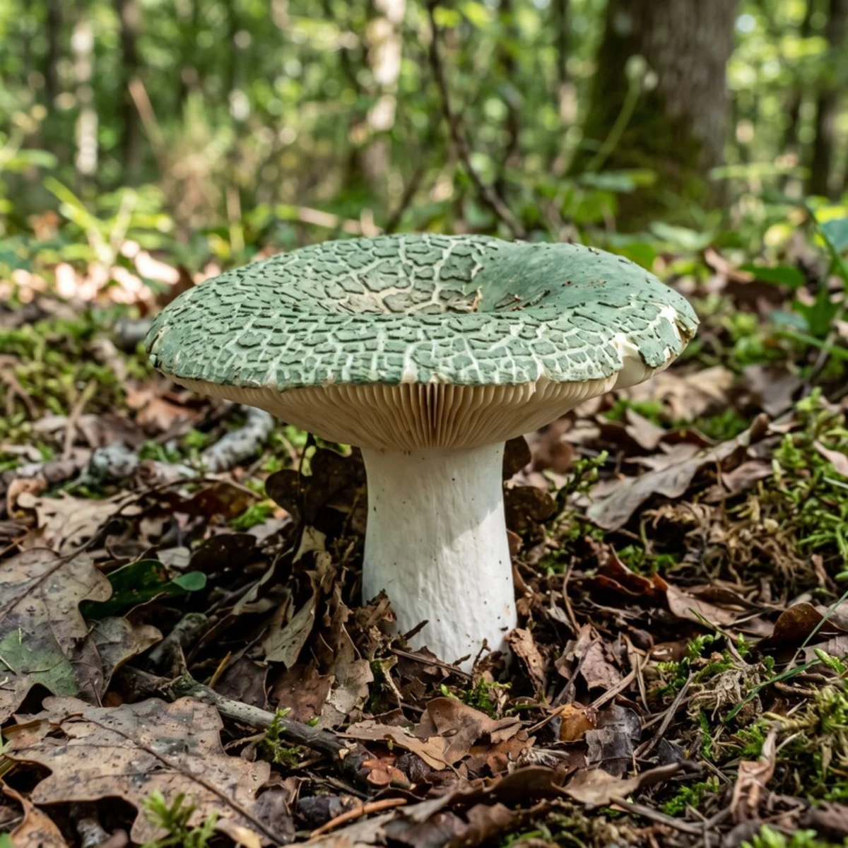 Photo de champignon russule verdoyante