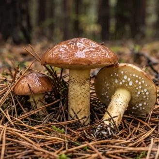 Bolet granulé : le bolet des pins à pores gouttelants
