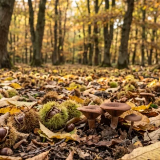 Champignons sous les châtaigniers : le terrain à cèpes par excellence
