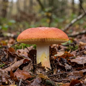 Russule dorée : lames et pied jaunes, un excellent comestible